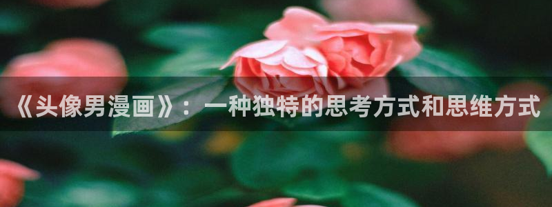 羞羞漫画视频免费在线观看：《头像男漫画》：一种独特的思考方式和思维方式